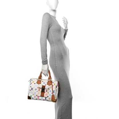 Louis Vuitton Monogram Multicolor Speedy 30 White 2 of 12