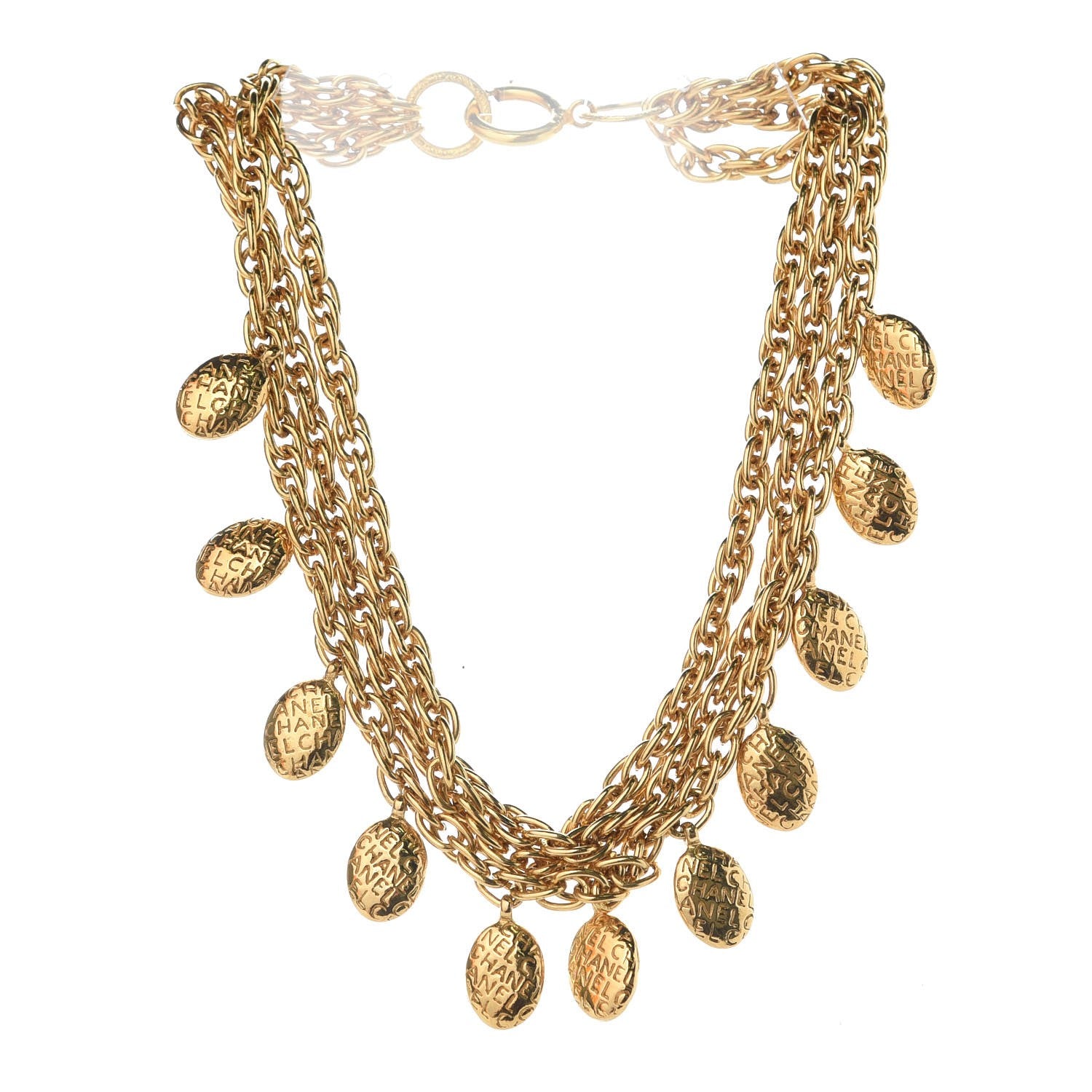 Chanel Chain Short Necklace Gold 3 of 5