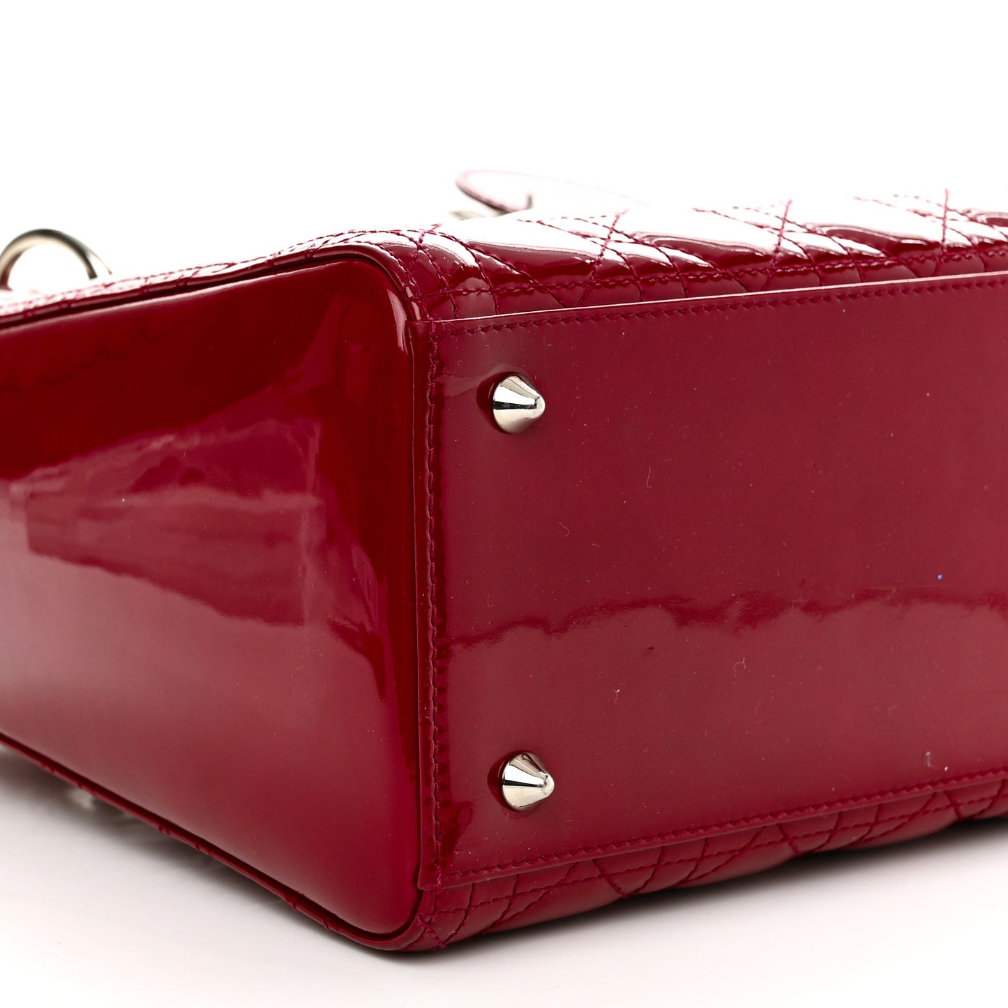 Patent Cannage Medium Lady Dior Red