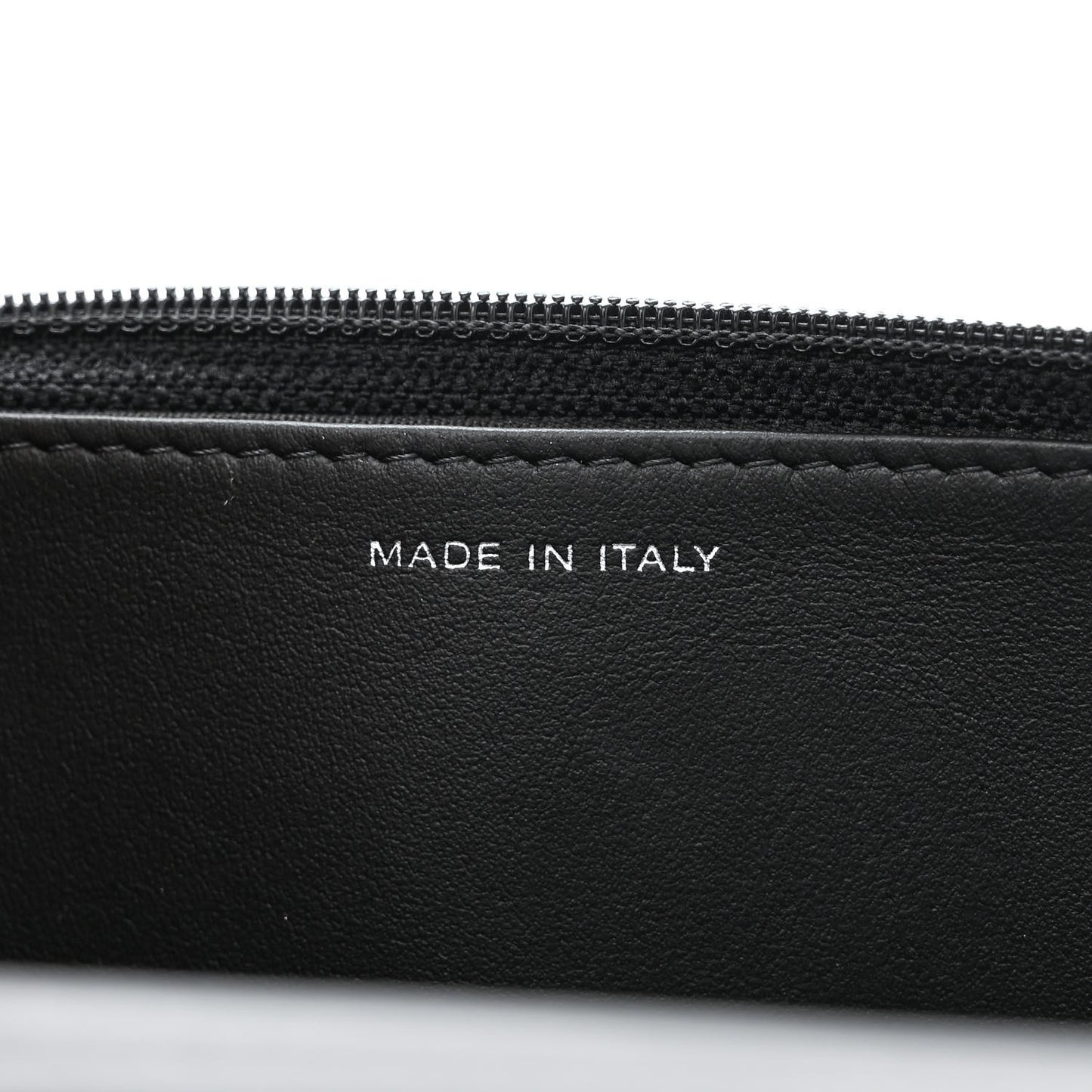 Grained Calfskin Quilted Boy Wallet On Chain WOC Black