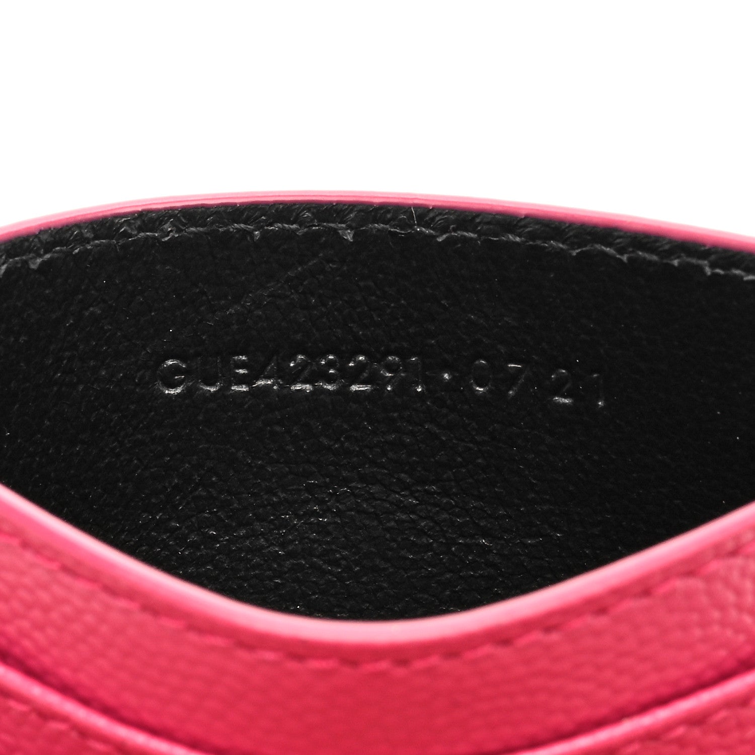 Saint Laurent Grain De Poudre Matelasse Chevron Monogram Credit Card Case Fresh Fuxia 7 of 7