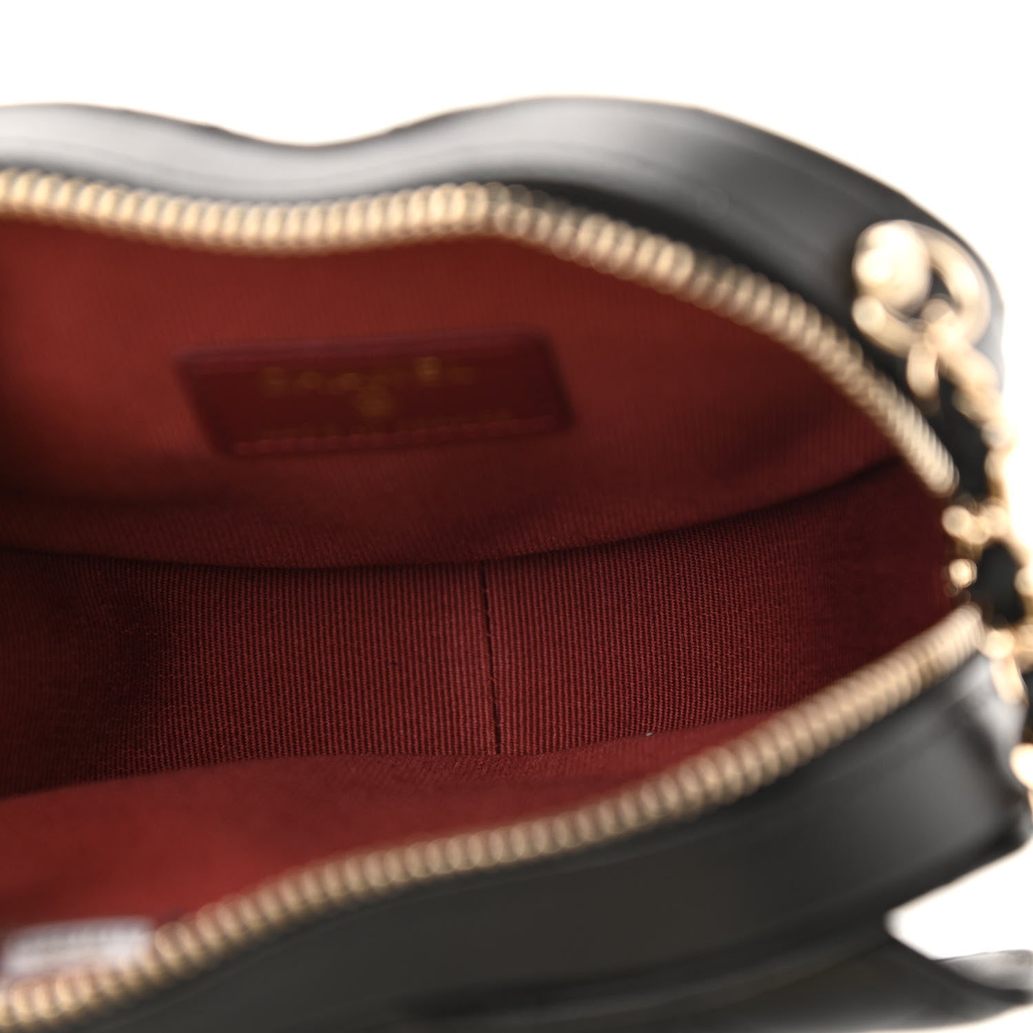 Chanel Lambskin Quilted CC In Love Heart Clutch With Chain Black 5 of 12
