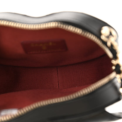 Chanel Lambskin Quilted CC In Love Heart Clutch With Chain Black 5 of 12