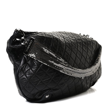 Chanel Lambskin Large Chain Mail Hobo Black 3 of 20