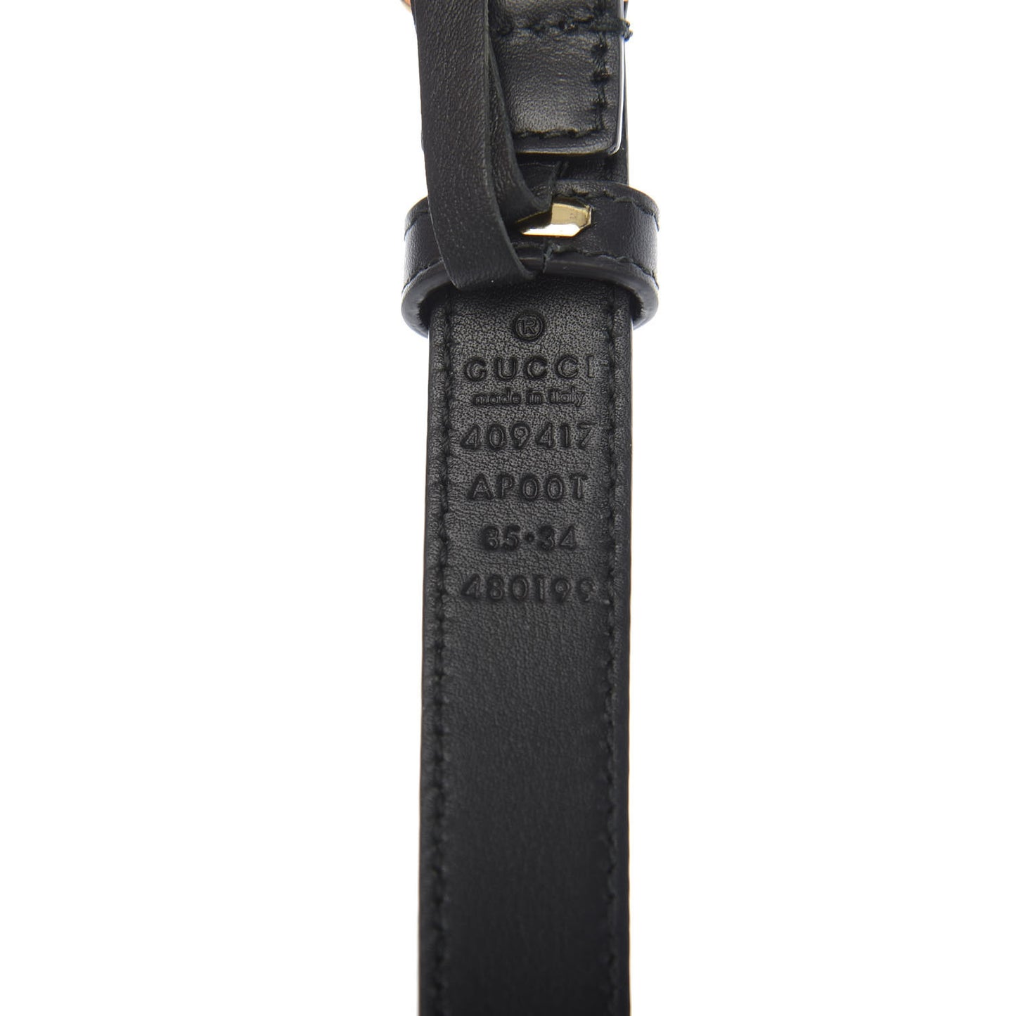 Calfskin Double G 20mm Belt 85 34 Black