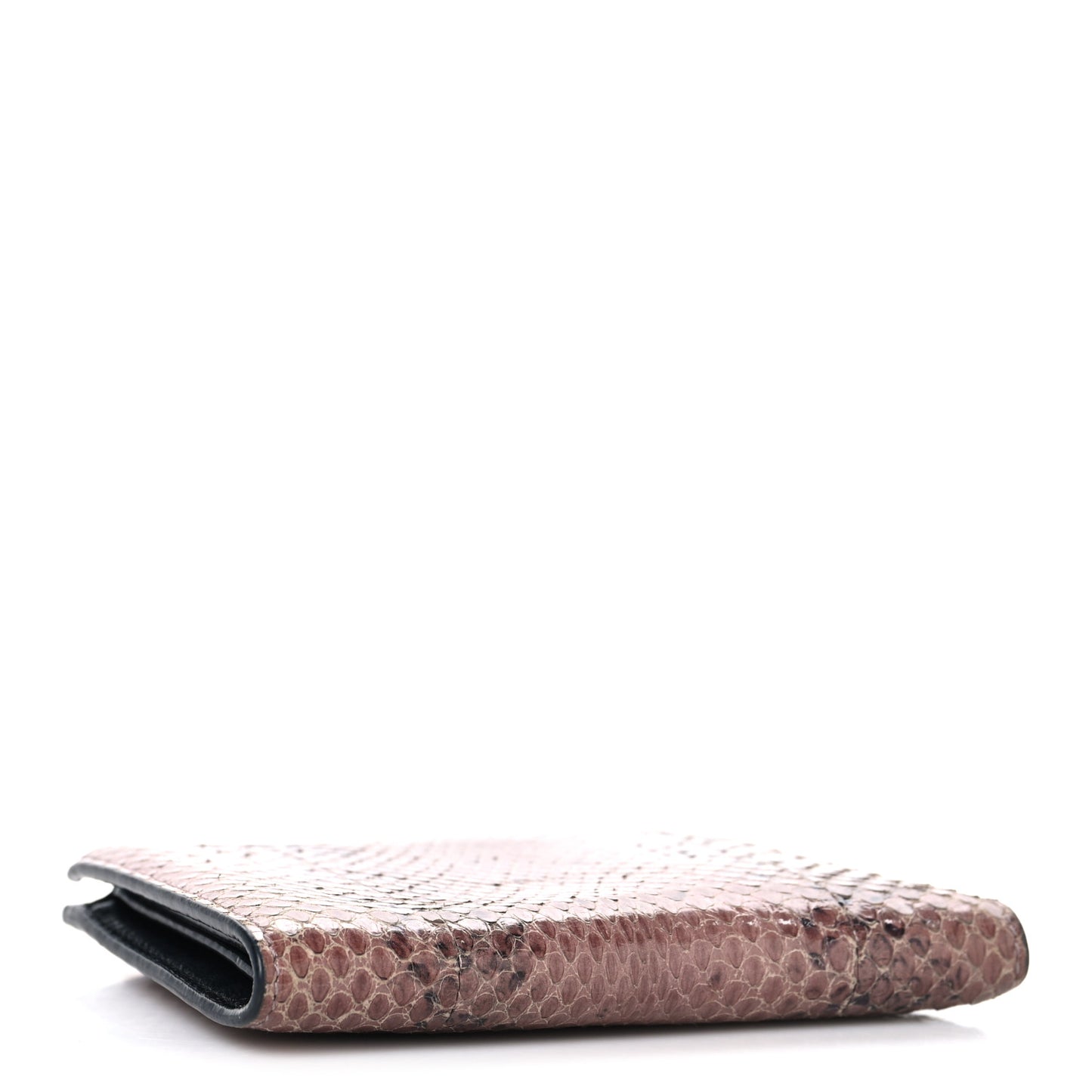 Lacquer Ayers Fragments Bi-Fold Zipped Wallet  Rose Brown