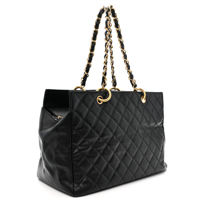 Chanel Caviar Quilted Grand Timeless Tote GTT Black 3 of 11