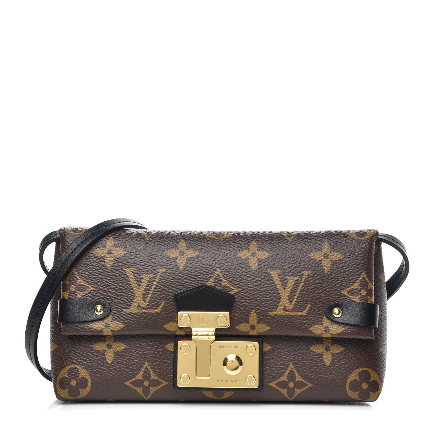 Monogram Triangle Chain Wallet Black