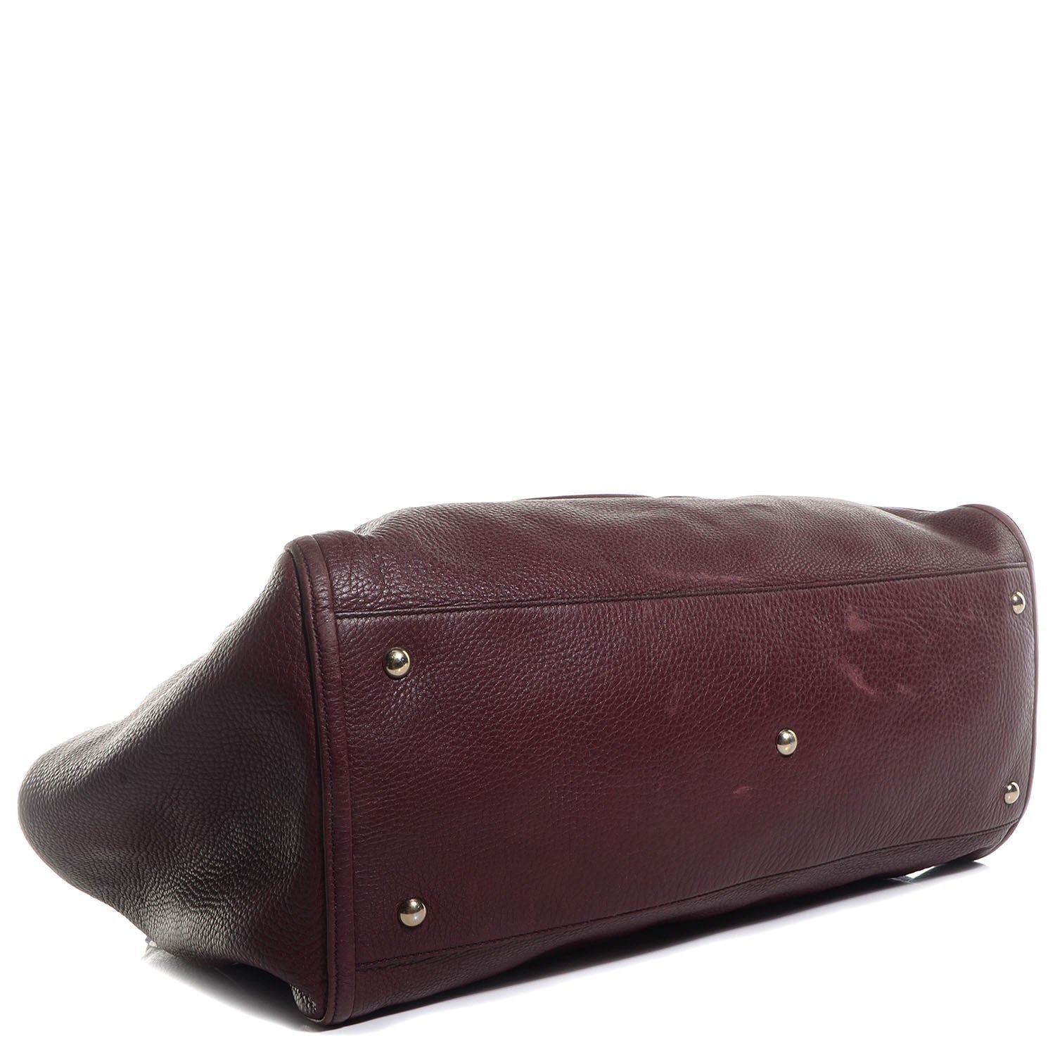 Gucci Pebbled Calfskin Large Soho Shoulder Bag Bordeaux 4 of 9