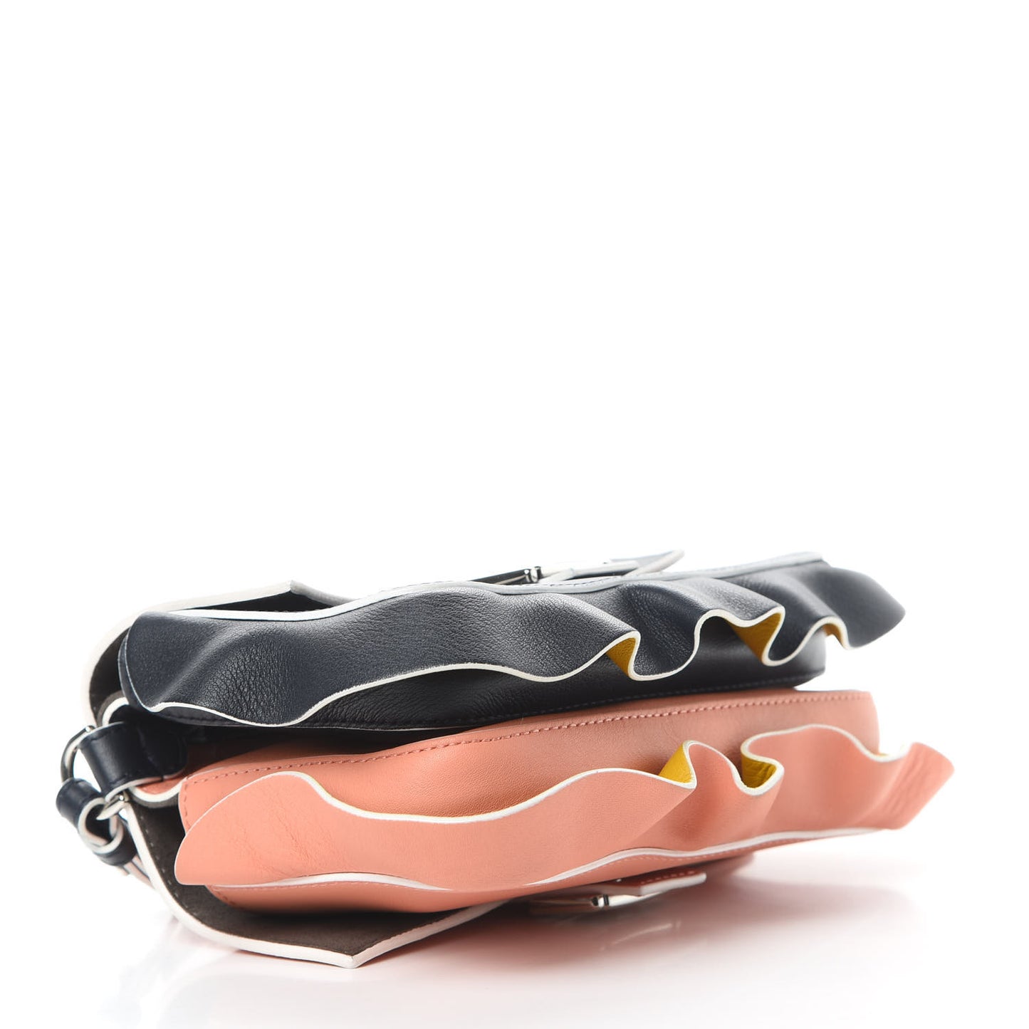 Vitello Dolce Waves Tri-Color Micro Double Baguette Blue Notte Chantilly