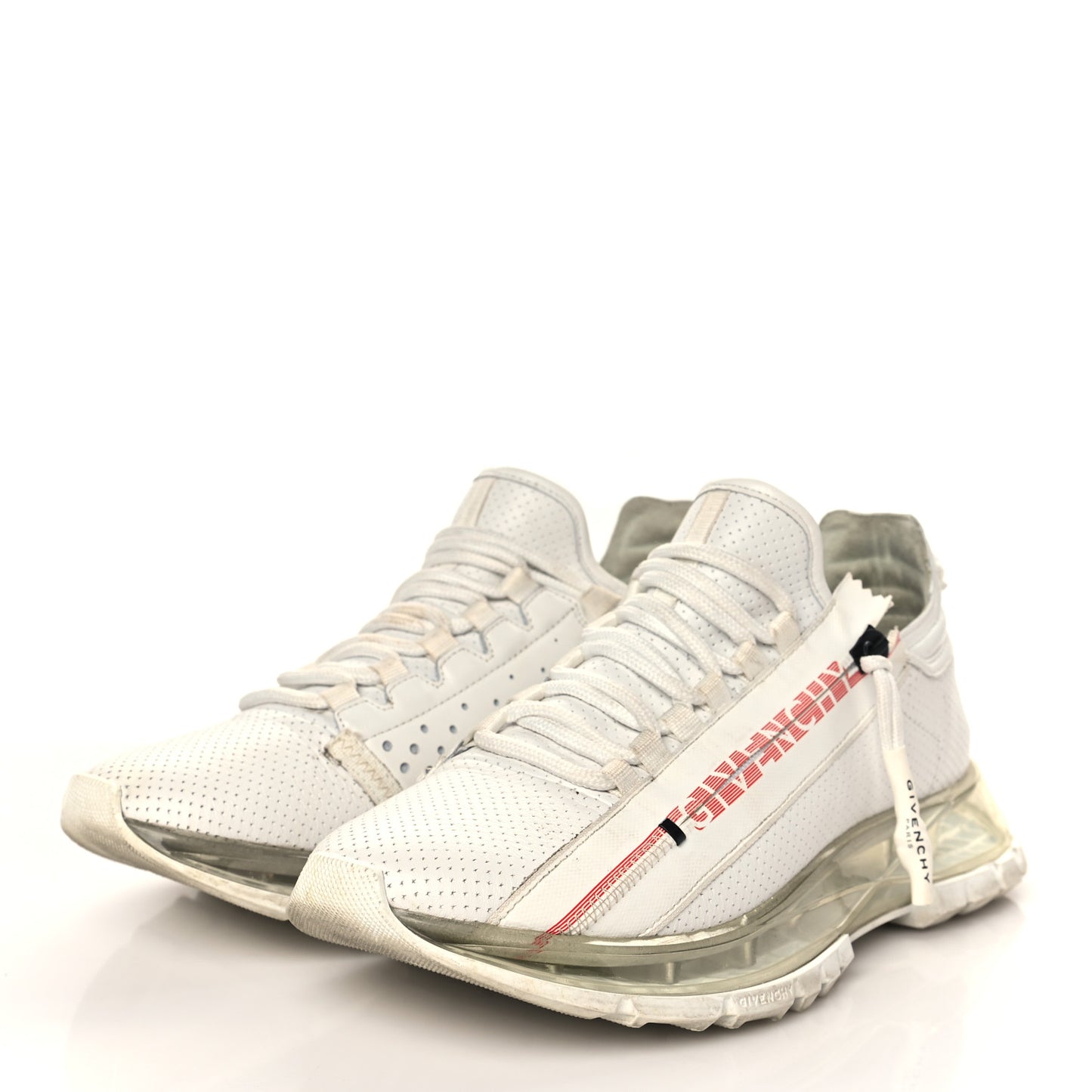 Calfskin Spectre Low Runners Sneakers 39 White Red