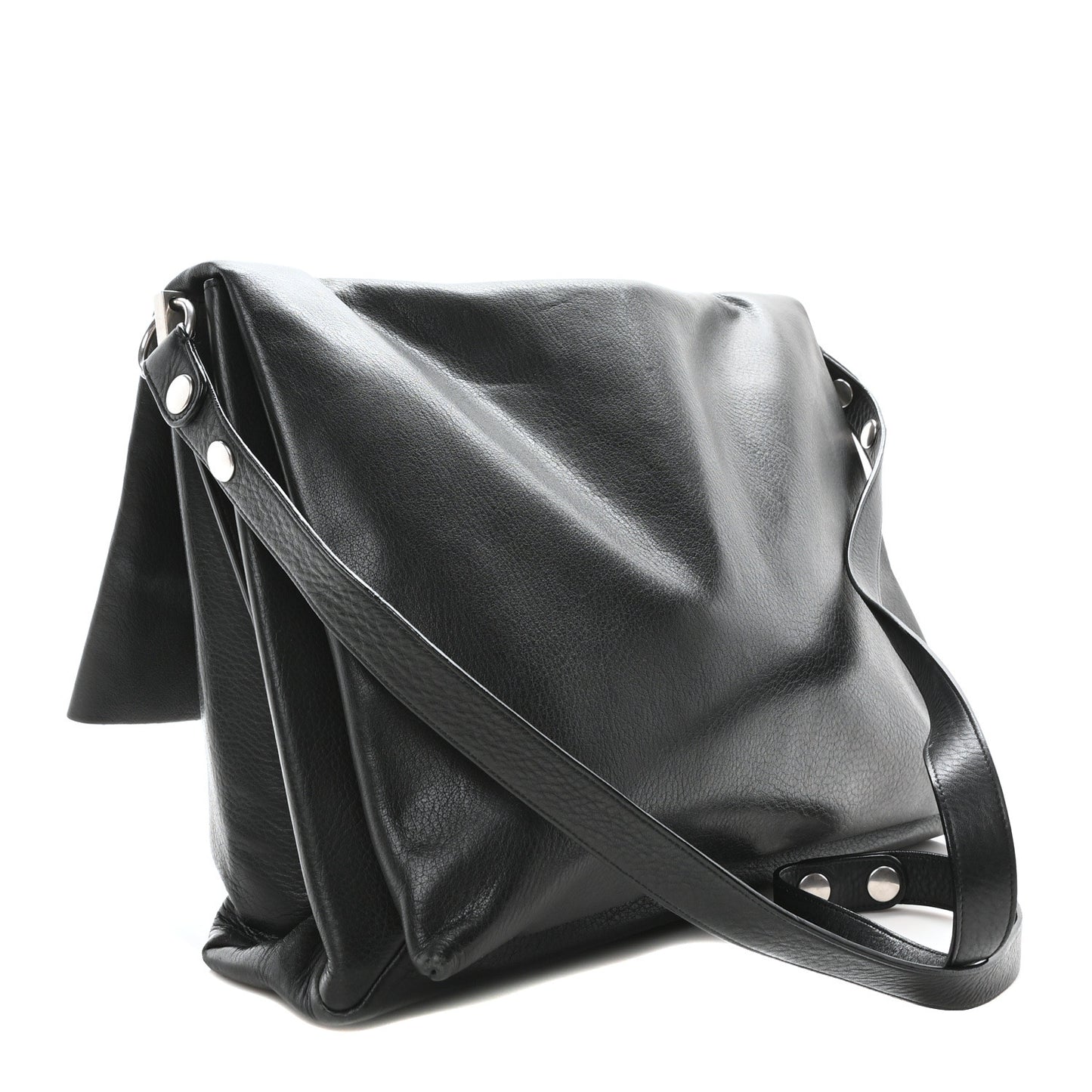Smooth Calfskin Blade Flap Black