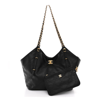 Chanel Calfskin Quilted Small Shopping Bag Black 3 of 11