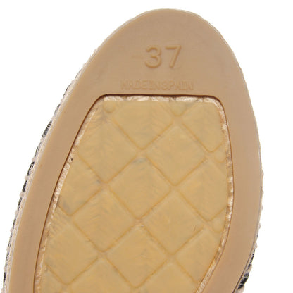 Chanel Lambskin CC Espadrilles 37 Black 6 of 8