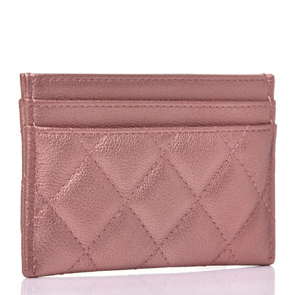 Chanel Metallic Caviar Quilted Reissue Card Holder Rose Gold 3 of 8