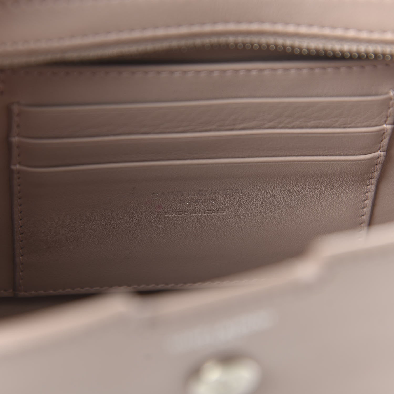 Saint Laurent Calfskin Monogram Toy Cabas Taupe 8 of 12