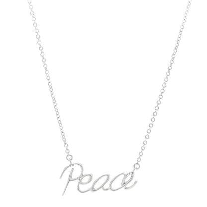 Tiffany Sterling Silver Paloma's Graffiti Peace Necklace 1 of 4