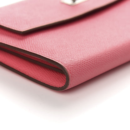 Hermes Epsom Kelly Longue Wallet Rose Azalee 7 of 10