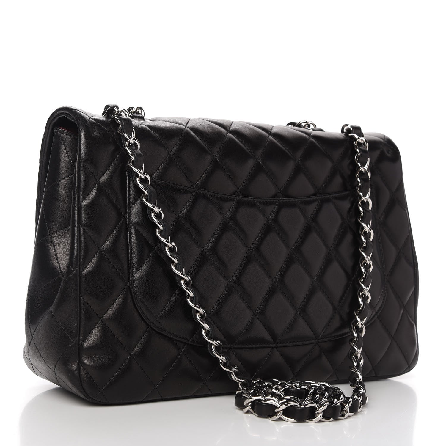 Chanel Lambskin Quilted Jumbo Single Flap Black 3 of 11