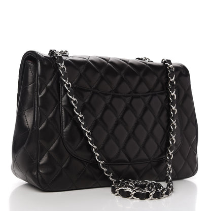 Chanel Lambskin Quilted Jumbo Single Flap Black 3 of 11