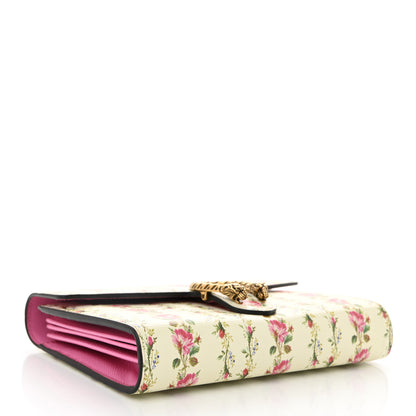 Gucci Calfskin Floral Print Mini Dionysus Chain Wallet Ivory Pink 4 of 10
