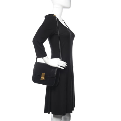 Celine Box Calfskin Medium Classic Box Flap Bag Black 2 of 17
