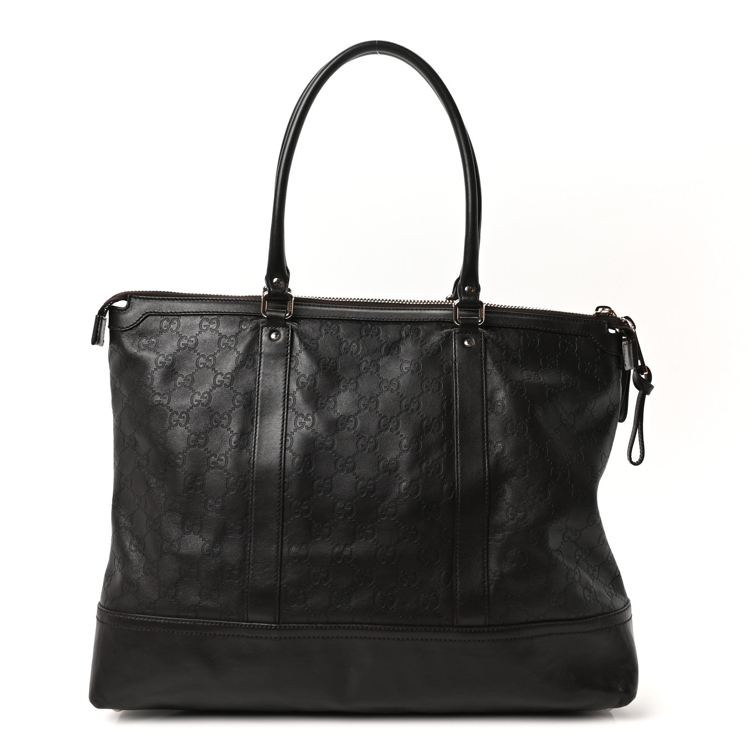 Gucci Guccissima Large Business Tote Dark Brown 1 of 10
