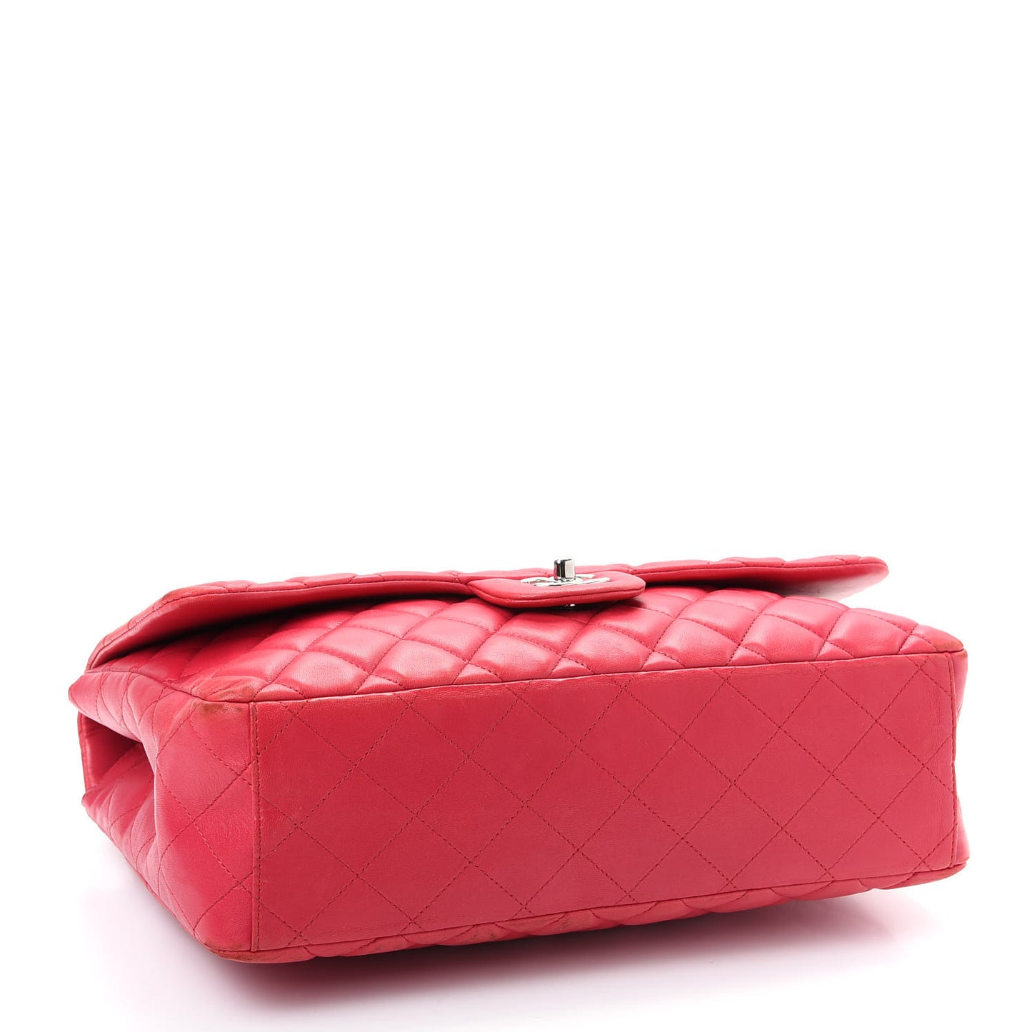 Lambskin Quilted Maxi Single Flap Fuchsia