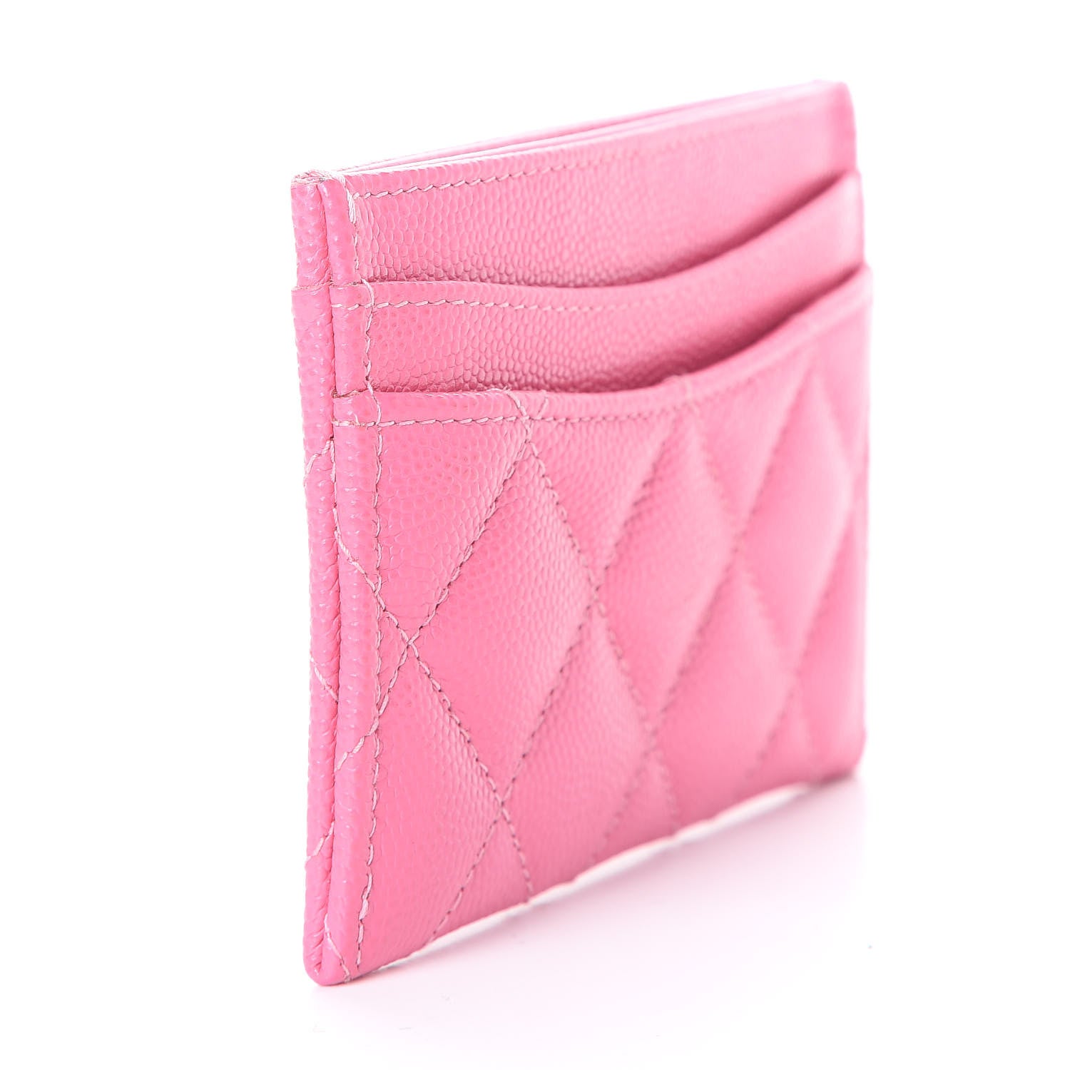 Chanel Caviar Quilted Card Holder Pink 2 of 10