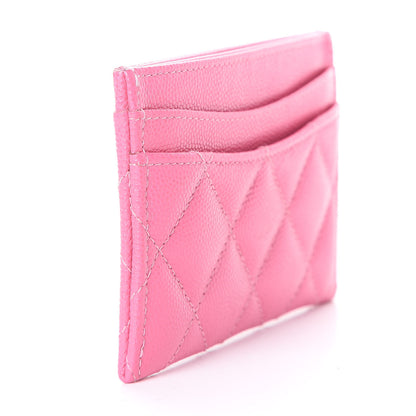 Chanel Caviar Quilted Card Holder Pink 2 of 10