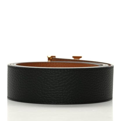 Louis Vuitton Taurillon Calfskin 30mm LV Initiales Belt 100 40 Black 2 of 5