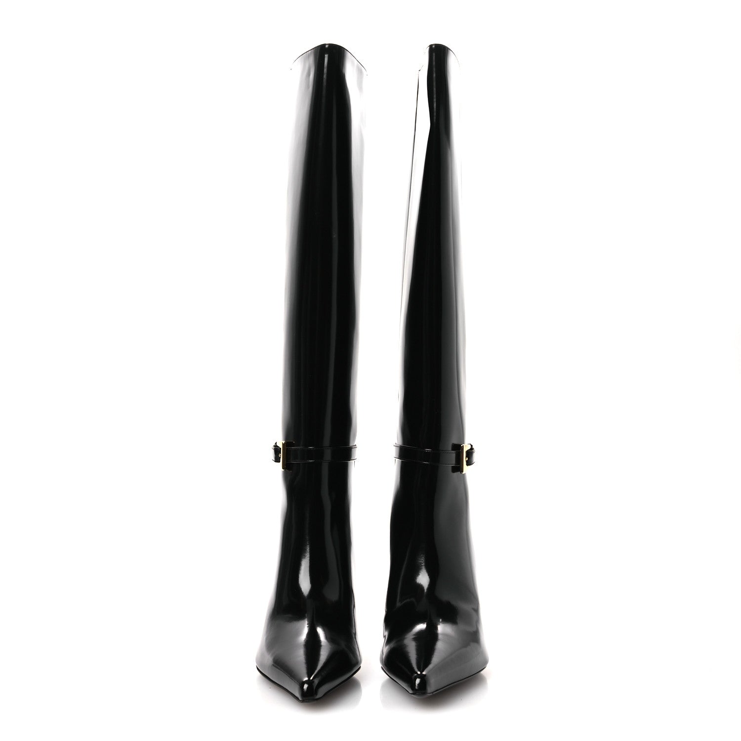 Saint Laurent Vitello Marilyn Hacker 70mm Luz Boots 39.5 Black 3 of 11