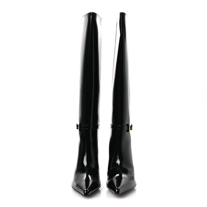 Saint Laurent Vitello Marilyn Hacker 70mm Luz Boots 39.5 Black 3 of 11