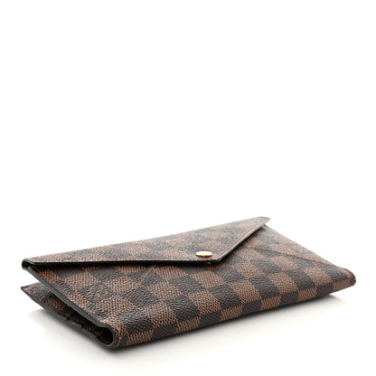 Louis Vuitton Damier Ebene Long Origami Wallet 4 of 11