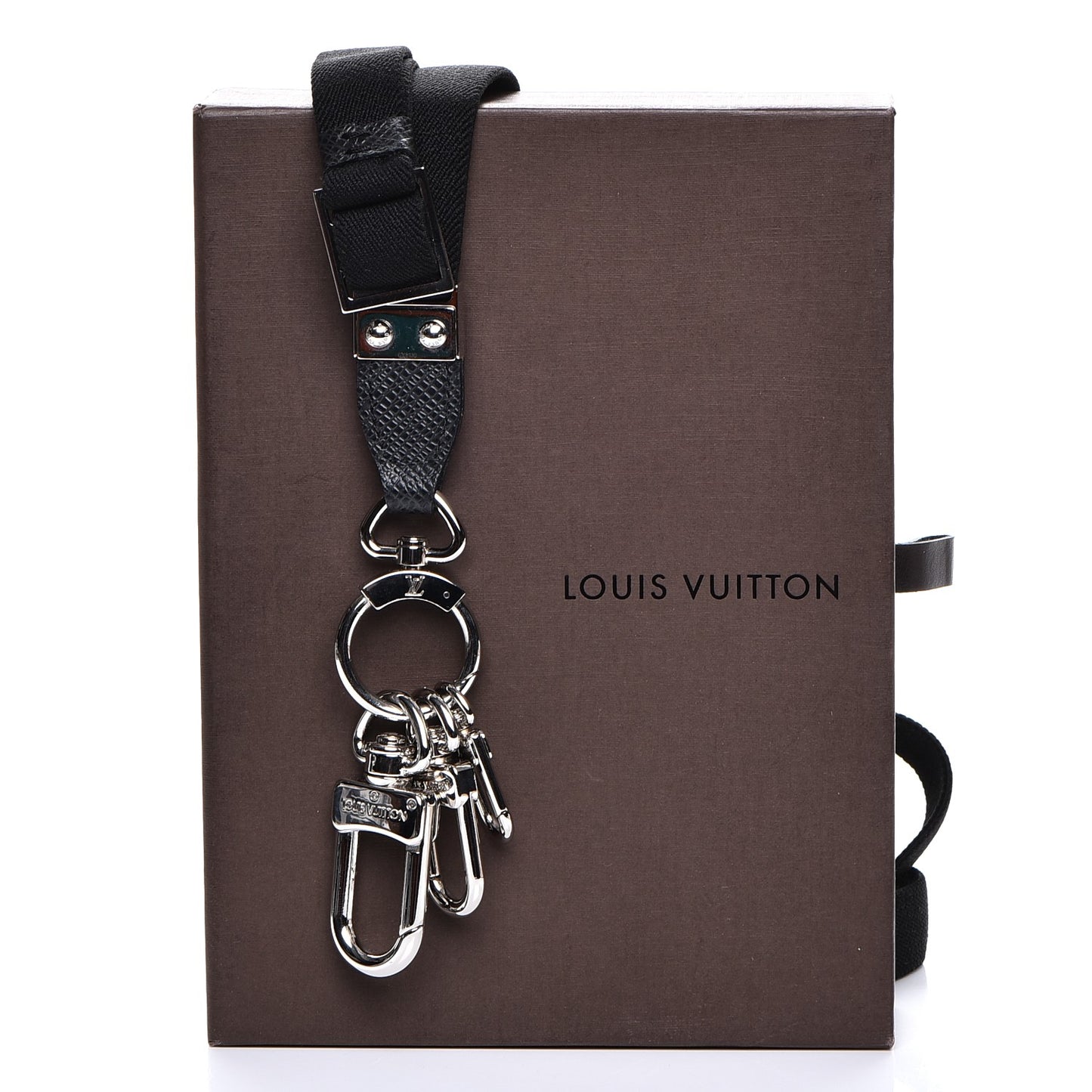 Taiga Collier Pochette Cles Neck Strap Key Holder Ardoise