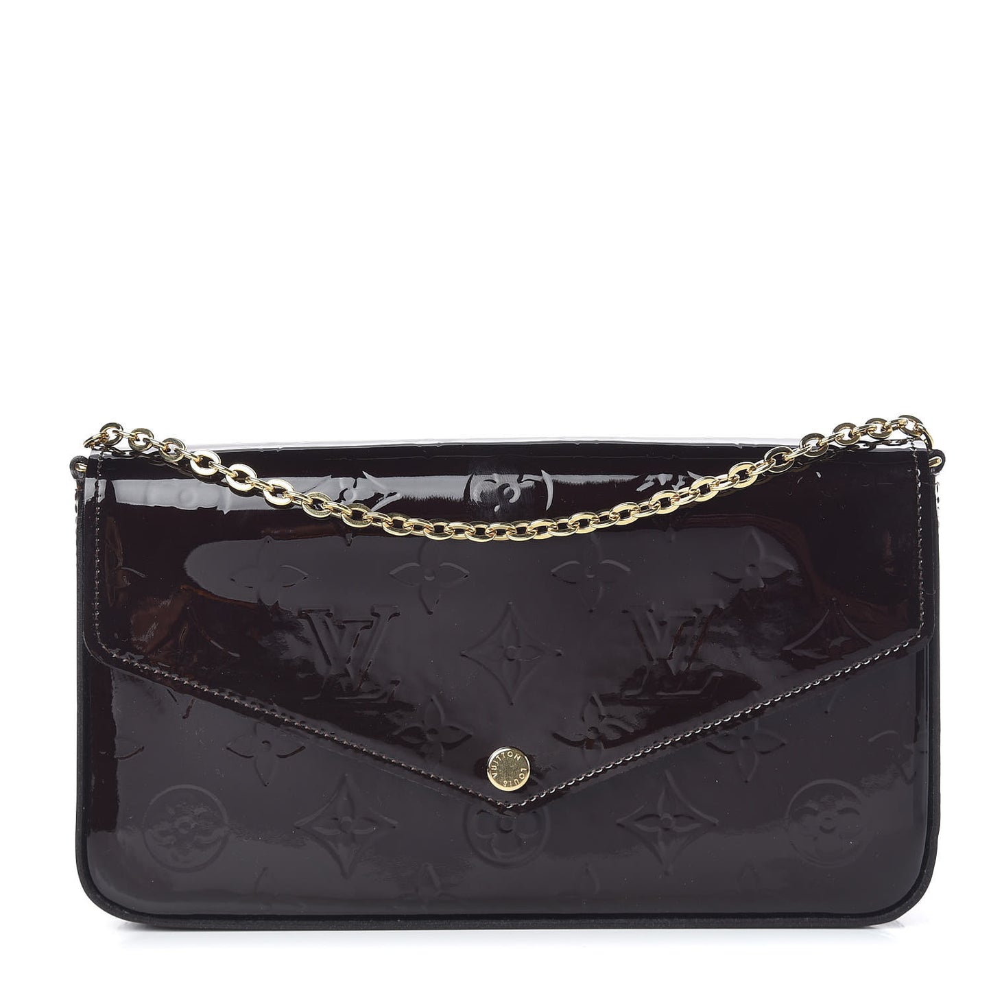 Vernis Pochette Felicie Chain Wallet Amarante