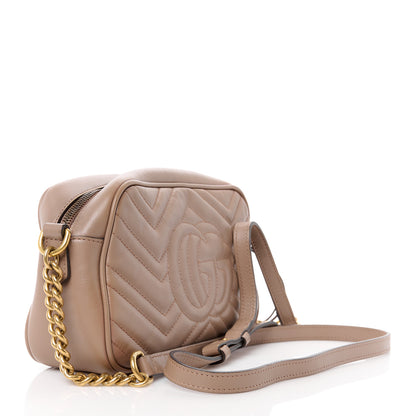 Gucci Calfskin Matelasse Small GG Marmont Chain Shoulder Bag Porcelain Rose 3 of 11