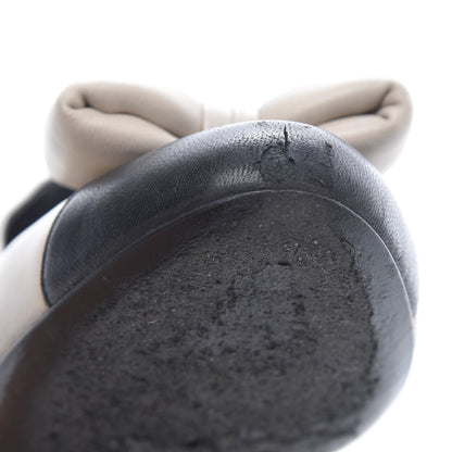 Chanel Lambskin Cap Toe Bow Pumps 35.5Beige Black 9 of 10