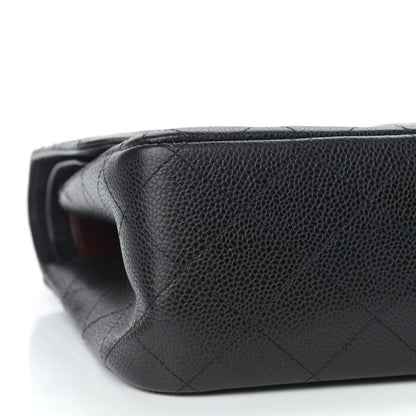 Chanel Caviar Quilted Jumbo Double Flap Black 7 of 9