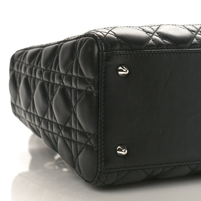 Christian Dior Lambskin Cannage Medium Lady Dior Black 7 of 8