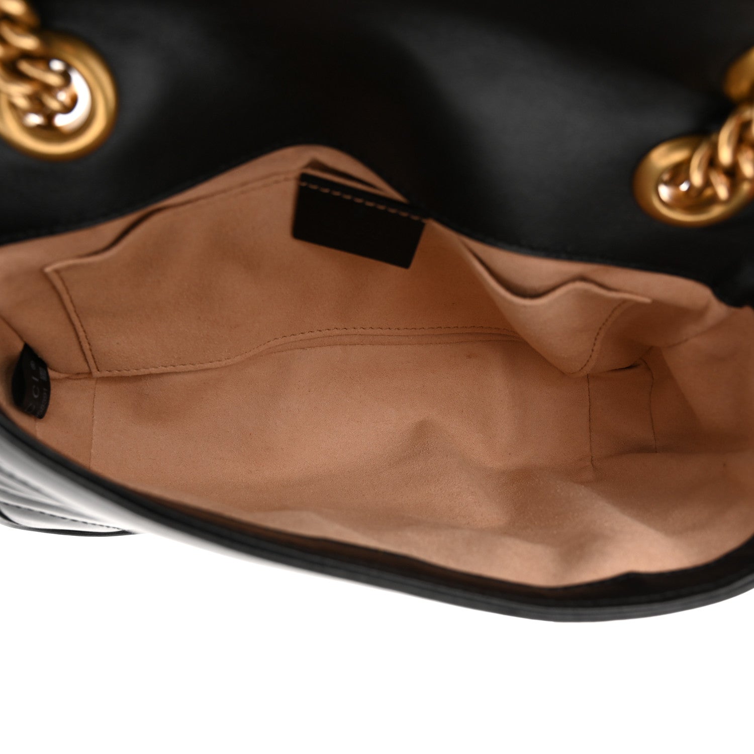 Gucci Calfskin Matelasse Mini GG Marmont Shoulder Bag Black 5 of 10