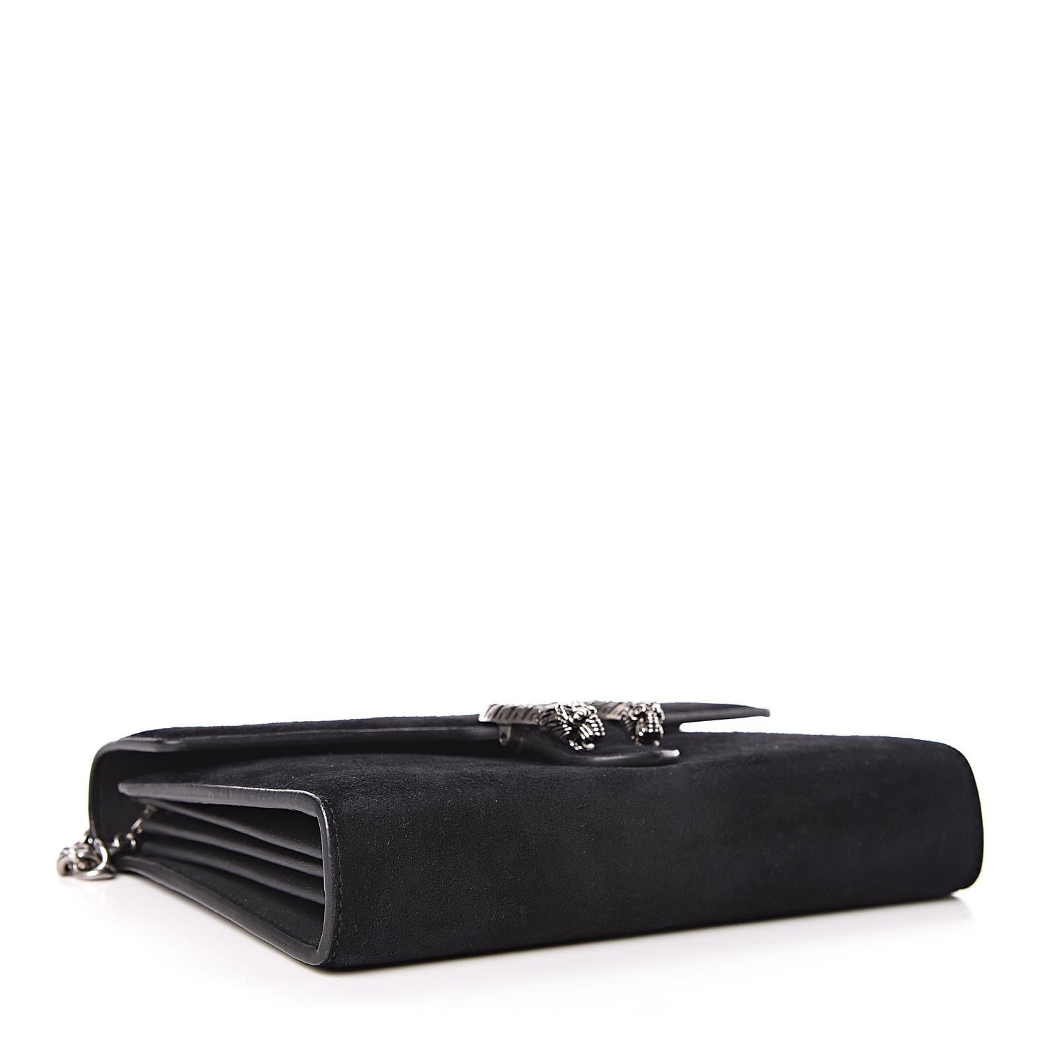 Gucci Suede Mini Dionysus Chain Wallet Black 4 of 11