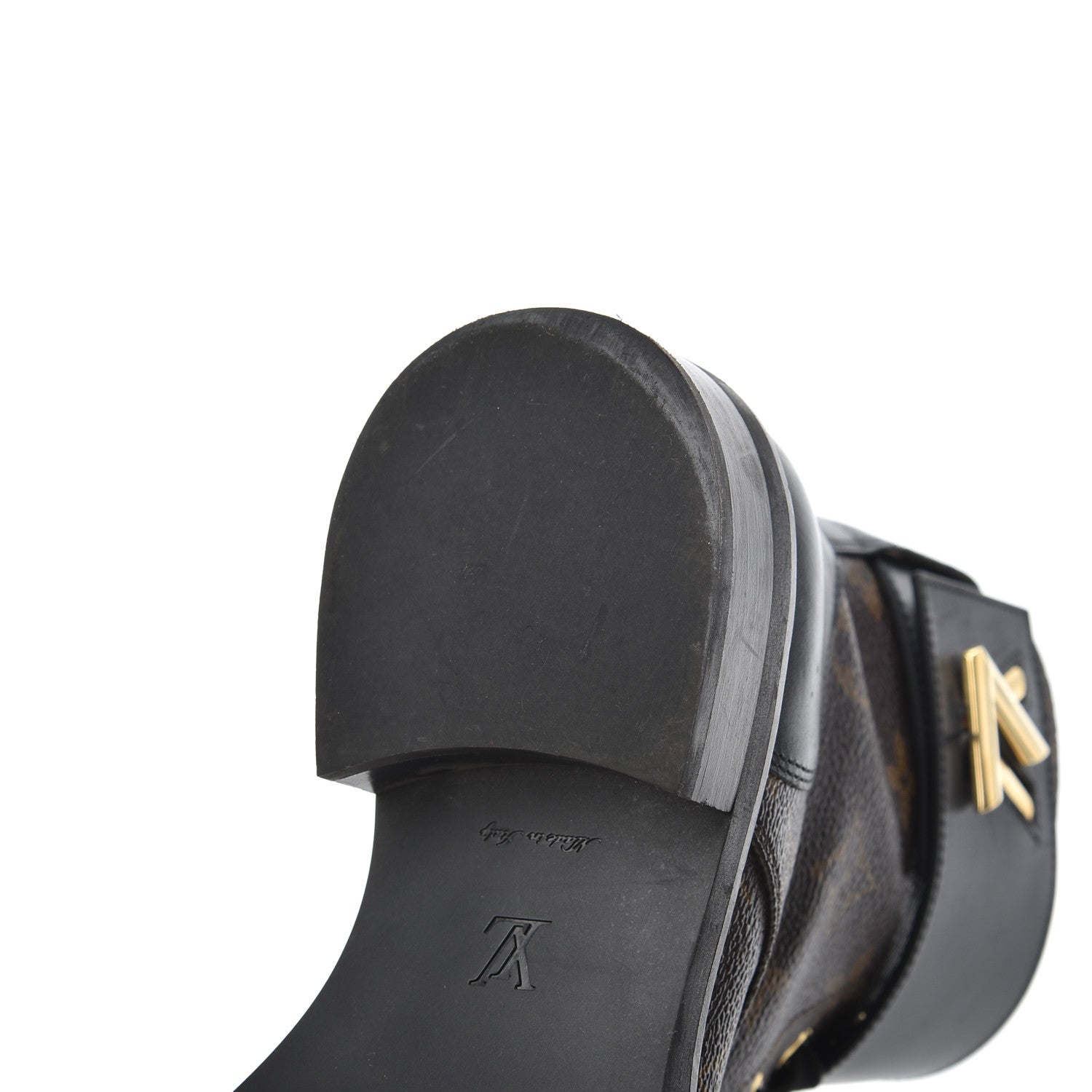 Louis Vuitton Monogram Calfskin Wonderland Flat Ranger Boots 36 Black 17 of 22