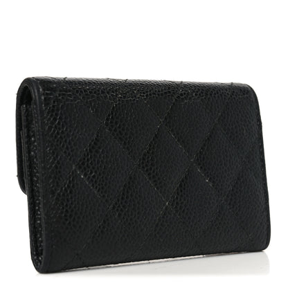 Chanel Caviar Quilted Flap Card Holder Black 3 of 9