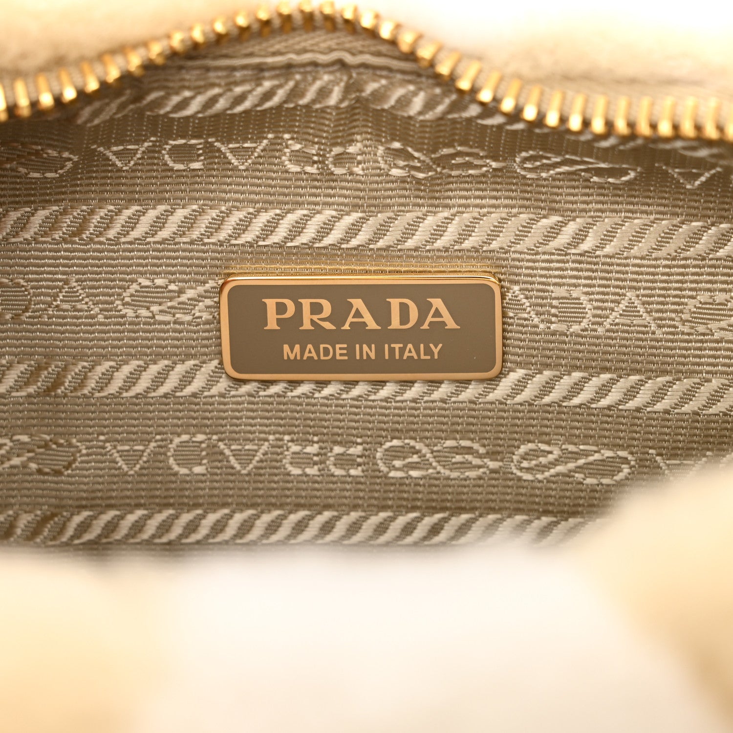 Prada Montone Shearling Nappa Mini Re-Edition Shoulder Bag Ecru Bianco 6 of 10