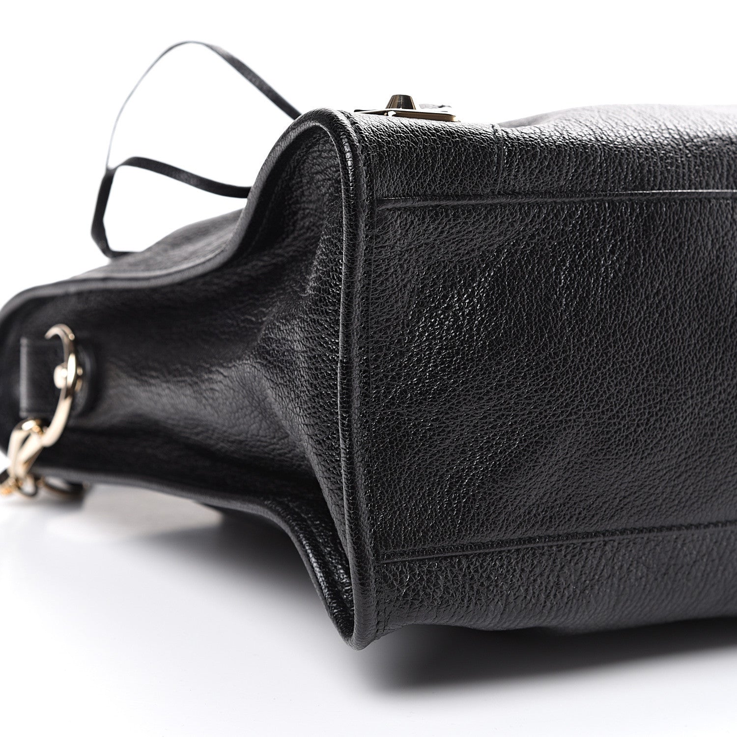 Balenciaga Chevre Gold Metallic Edge Hardware City Black 8 of 9