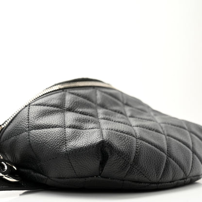 Chanel Grained Calfskin Quilted Waist Belt Bag Black 9 of 12