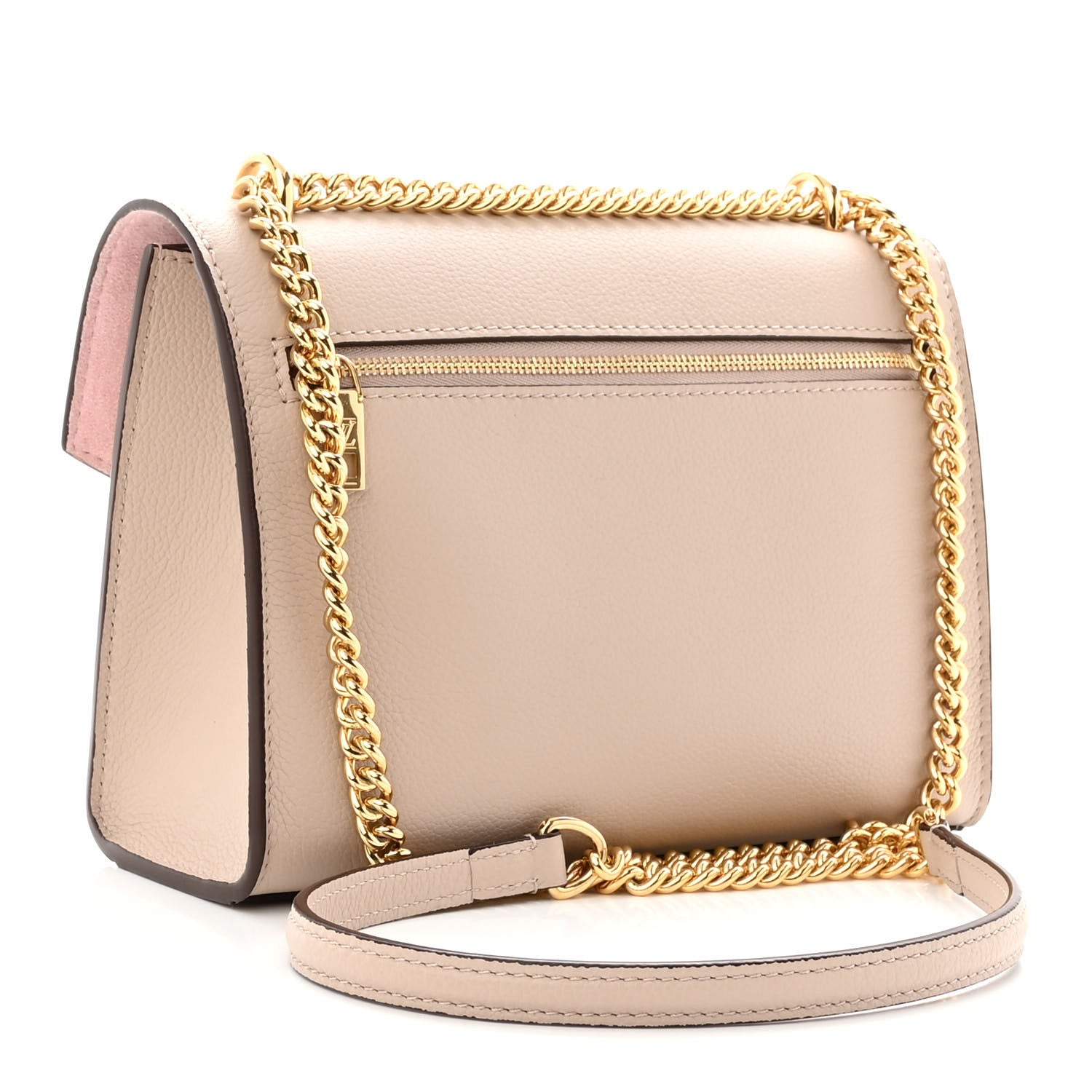 Louis Vuitton Soft Calfskin Mylockme Chain Bag BB Greige 3 of 9