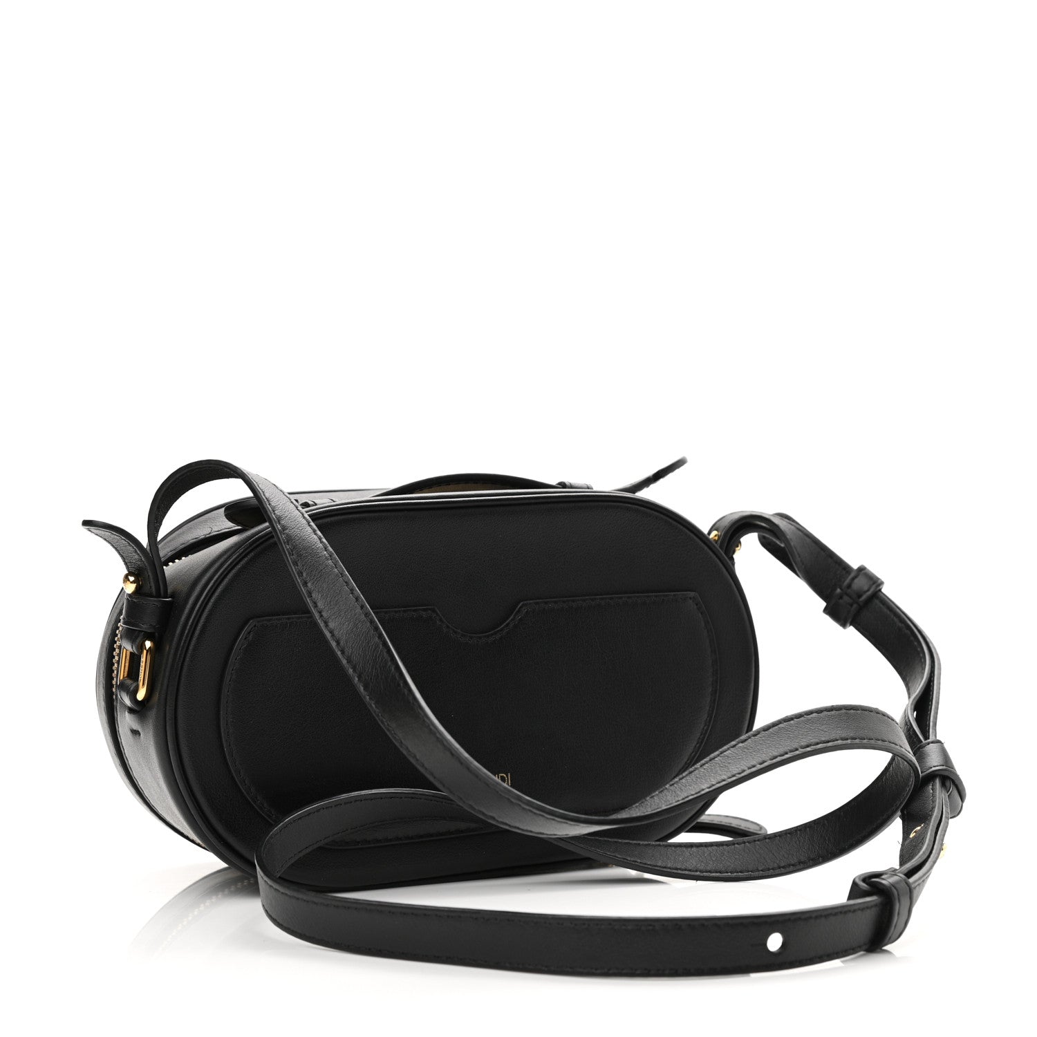 Fendi Vitello Grace Matte Mini O'Lock Camera Case Black 3 of 10