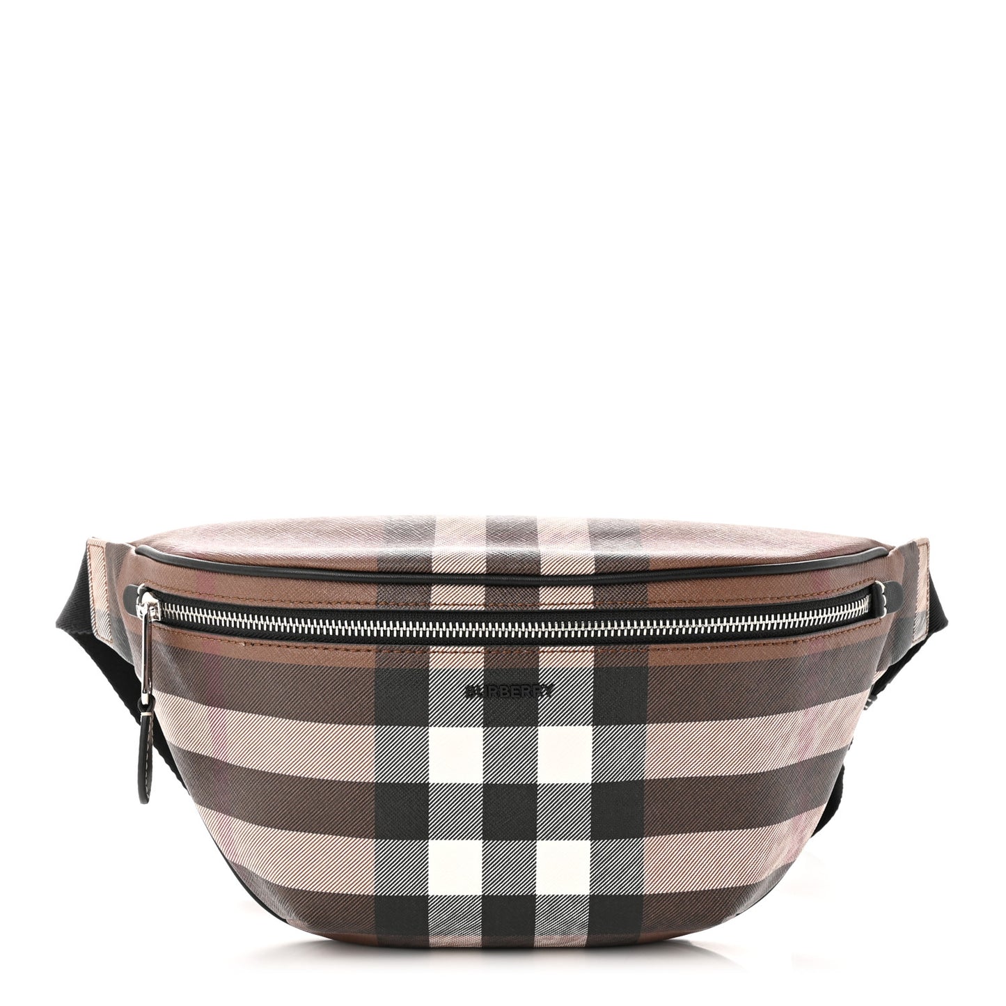 E-canvas Check Cason Bum Bag Dark Birch Brown